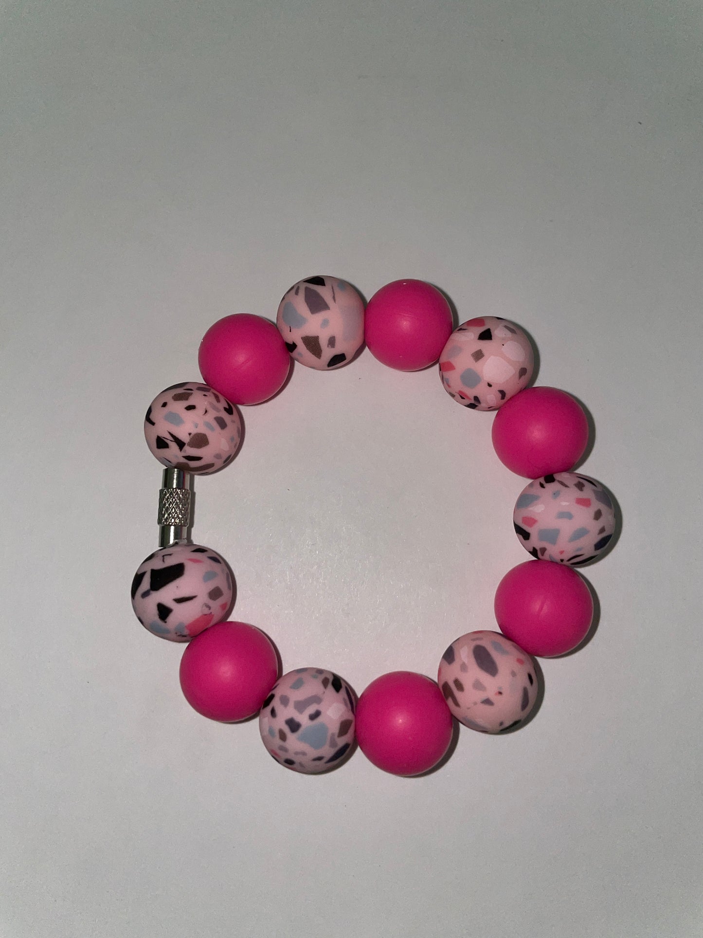 Beaded Charms Pink Granite
