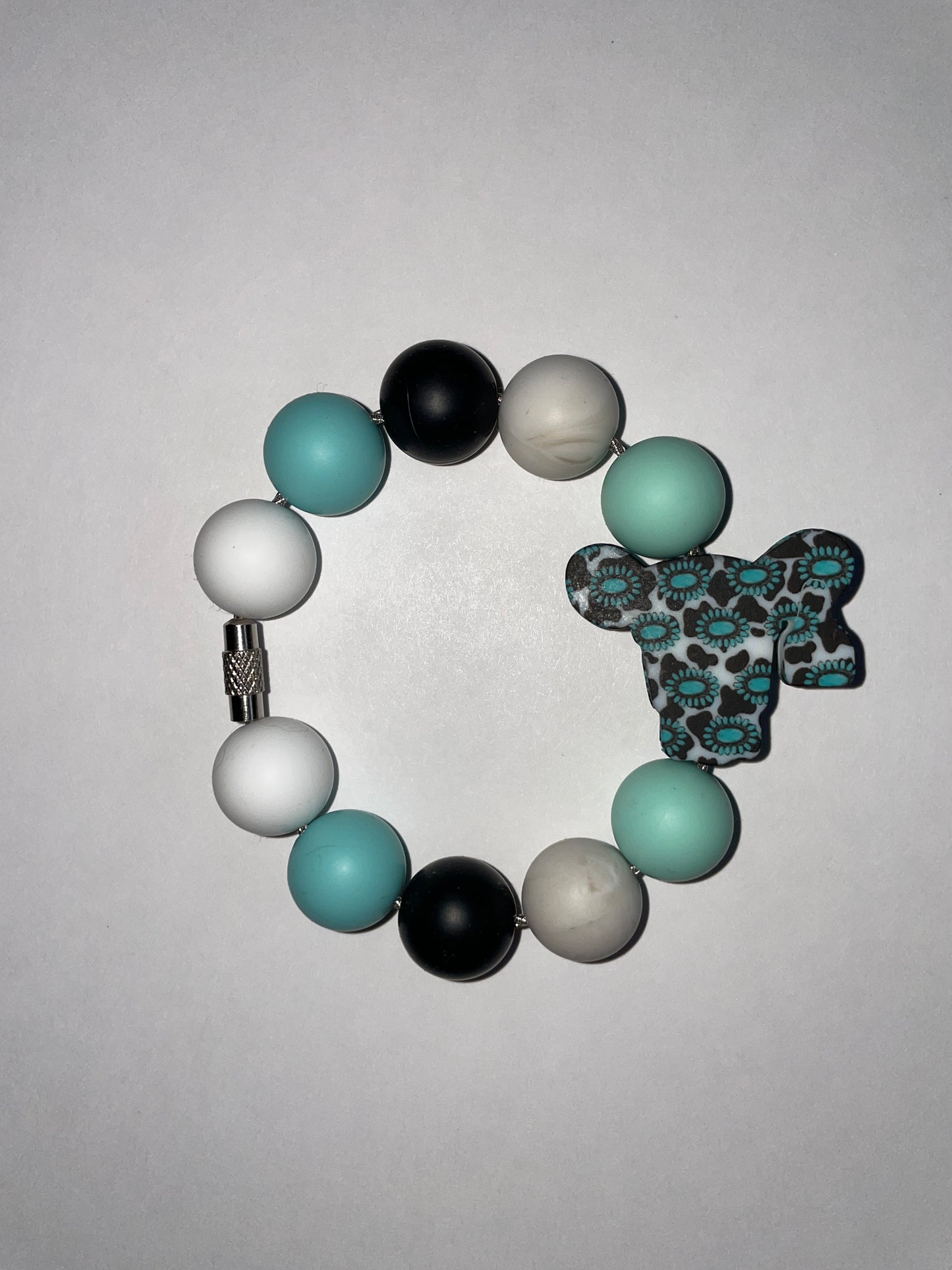 Beaded Charms Blue Cow