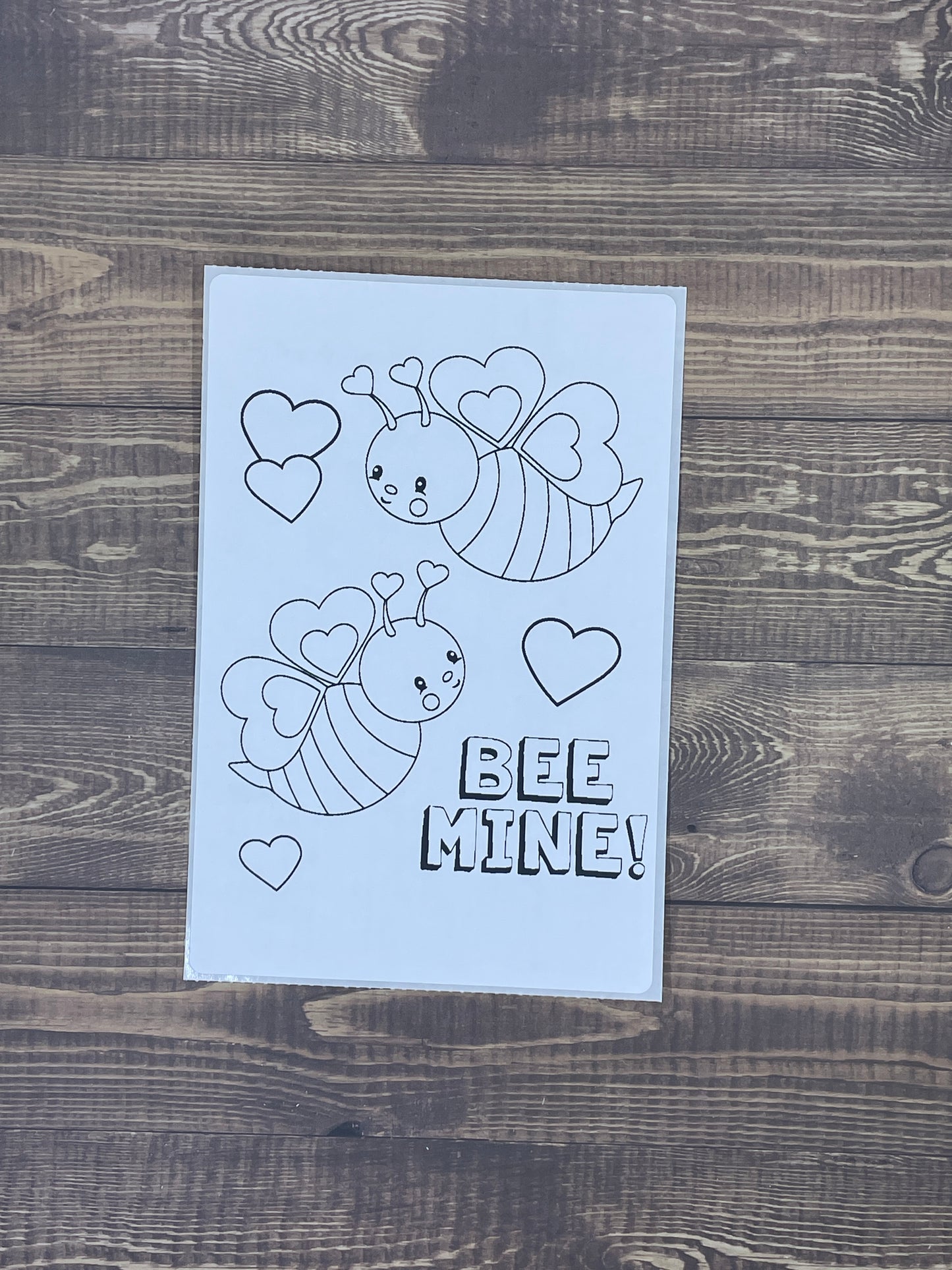 Valentines Coloring Sticker Sheet
