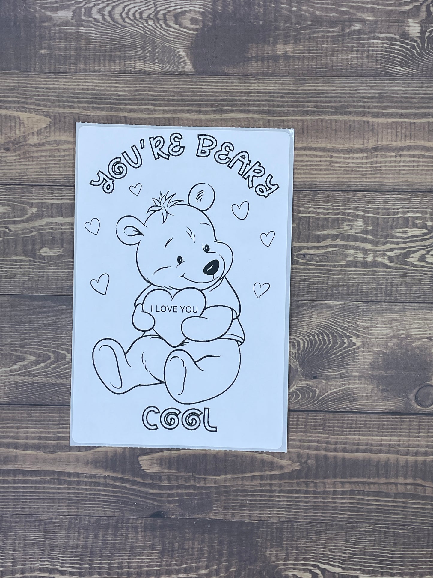 Valentines Coloring Sticker Sheet