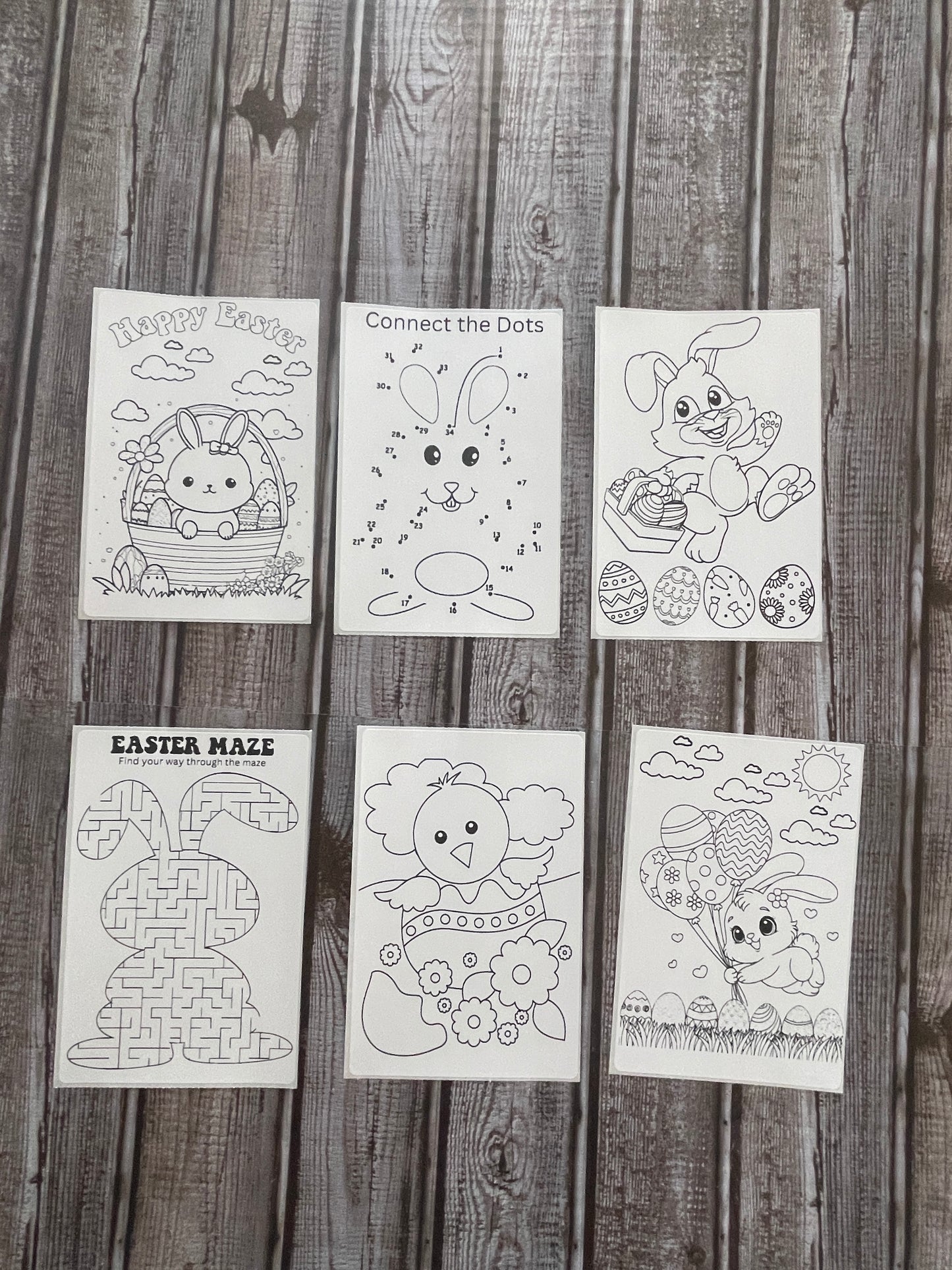 Easter Coloring Sticker Sheet