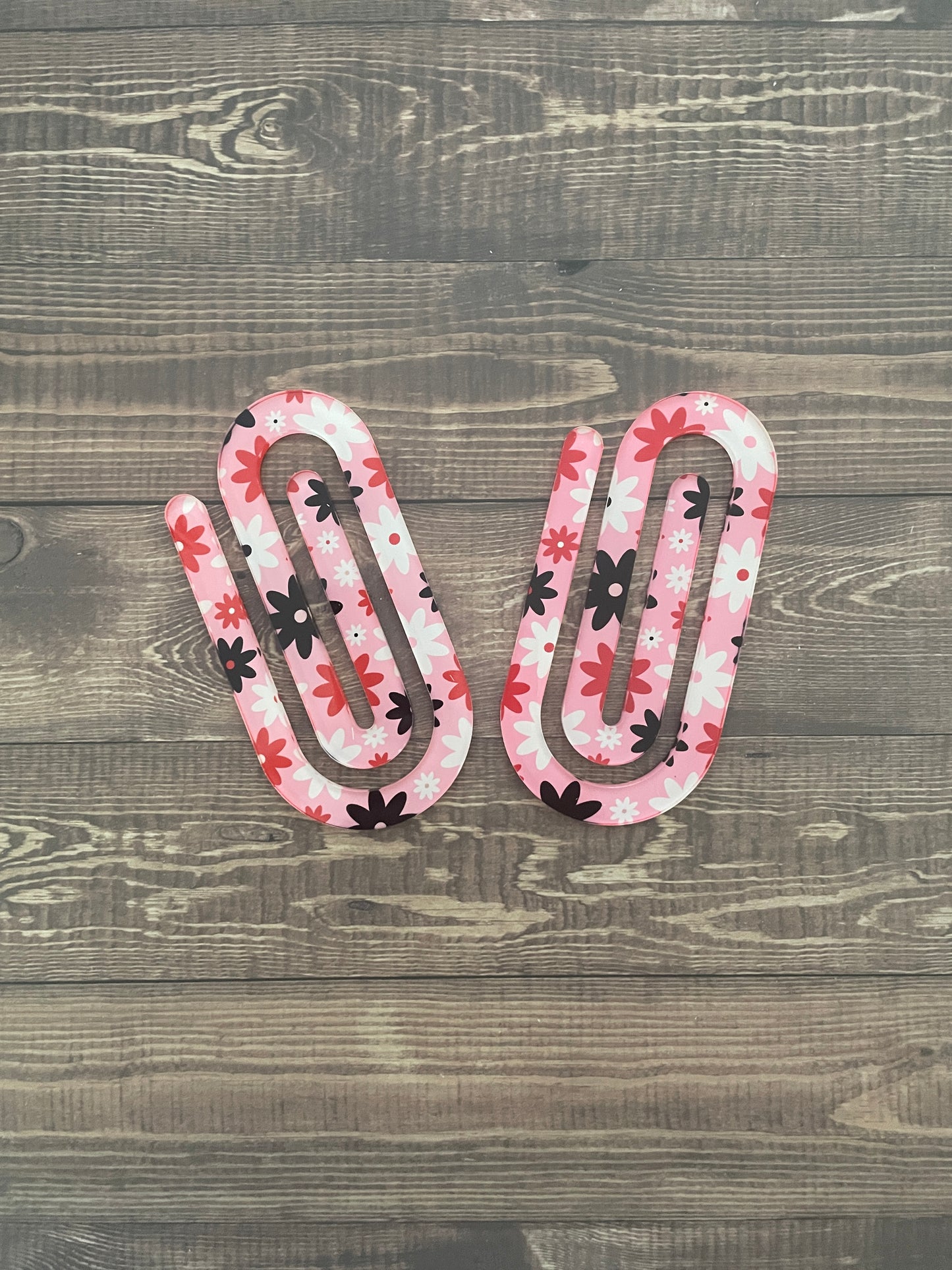 Pink Flower Jumbo Paperclip