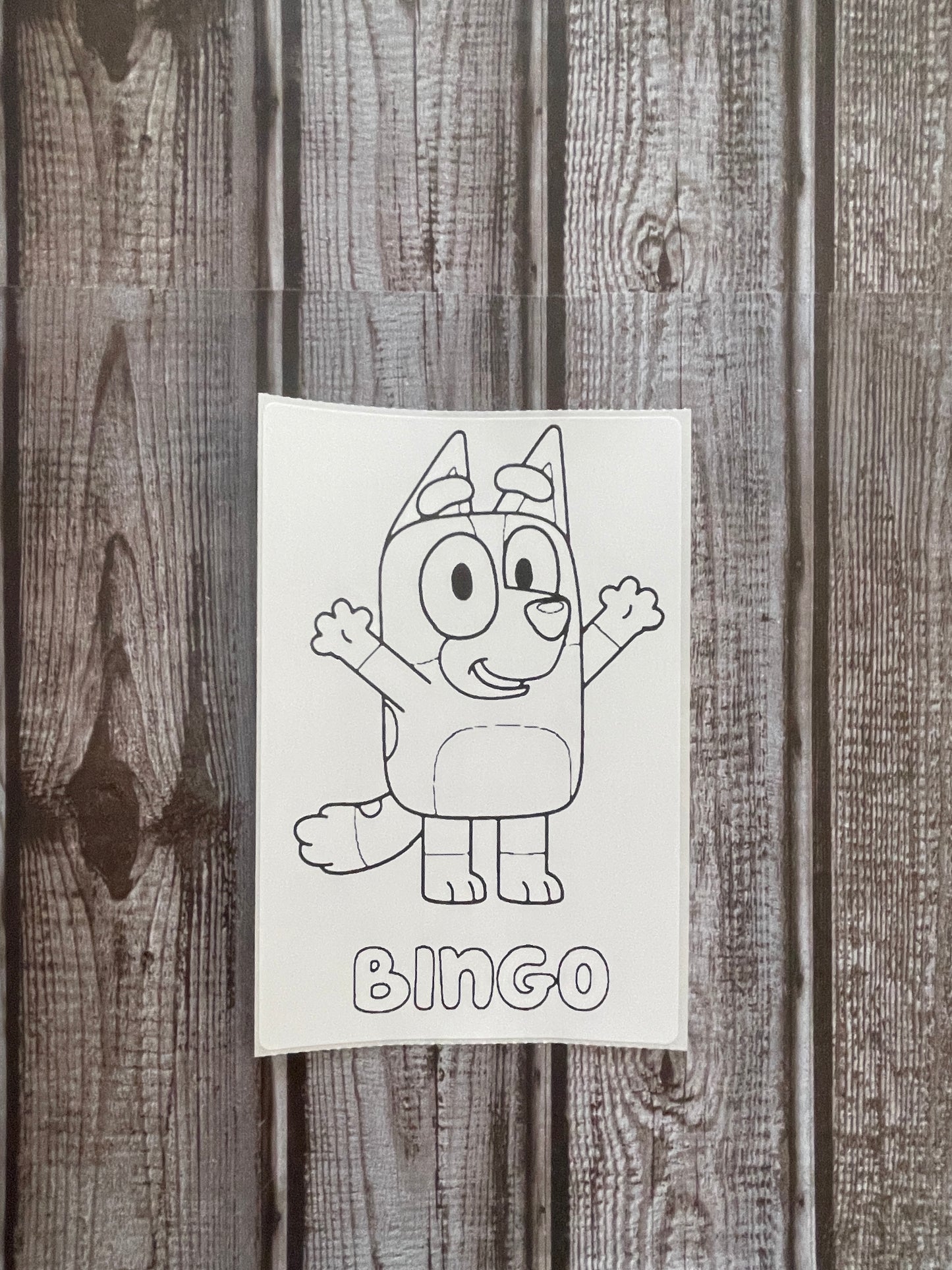 Bluey Coloring Sticker Sheet