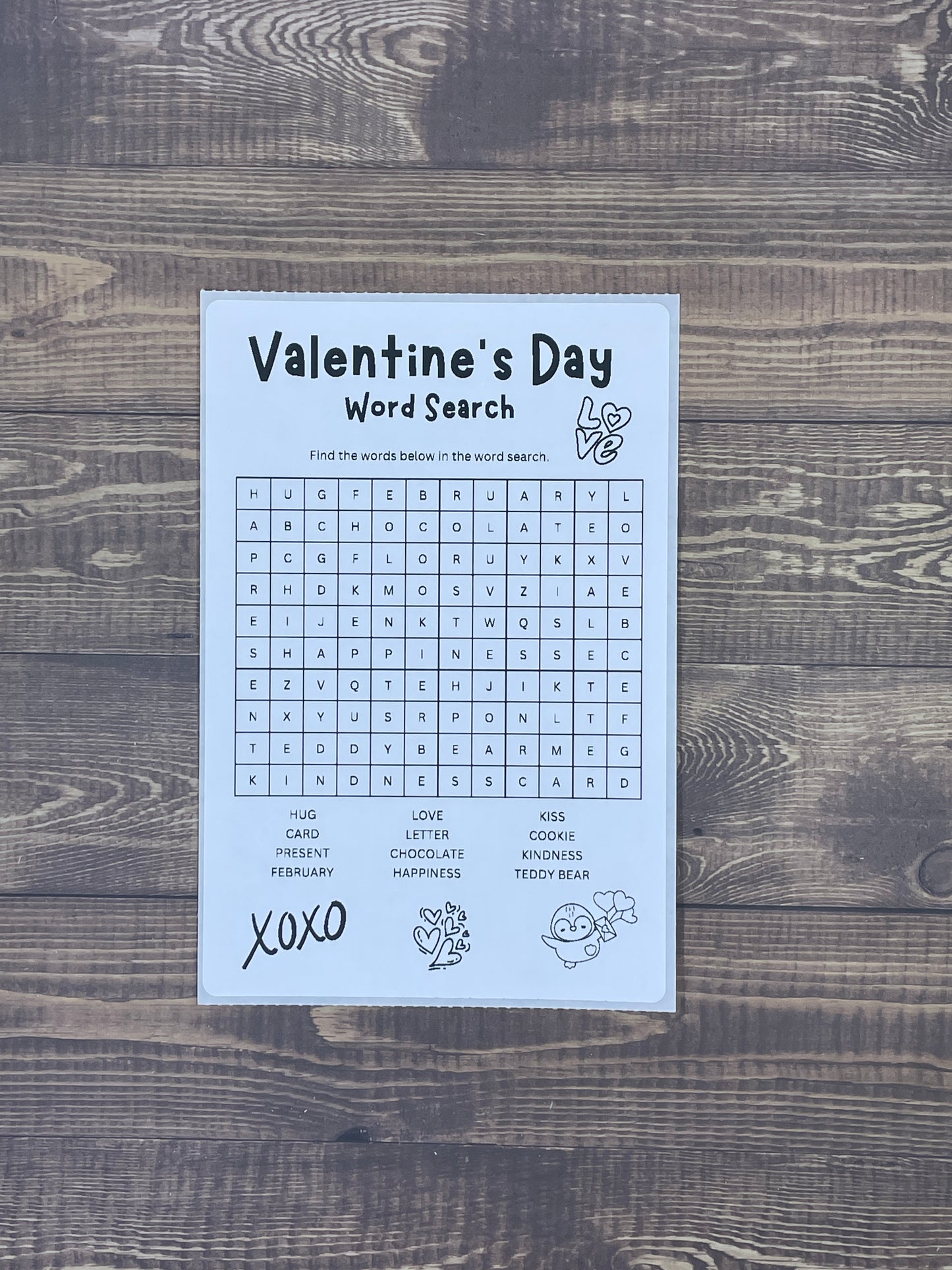 Valentines Coloring Sticker Sheet