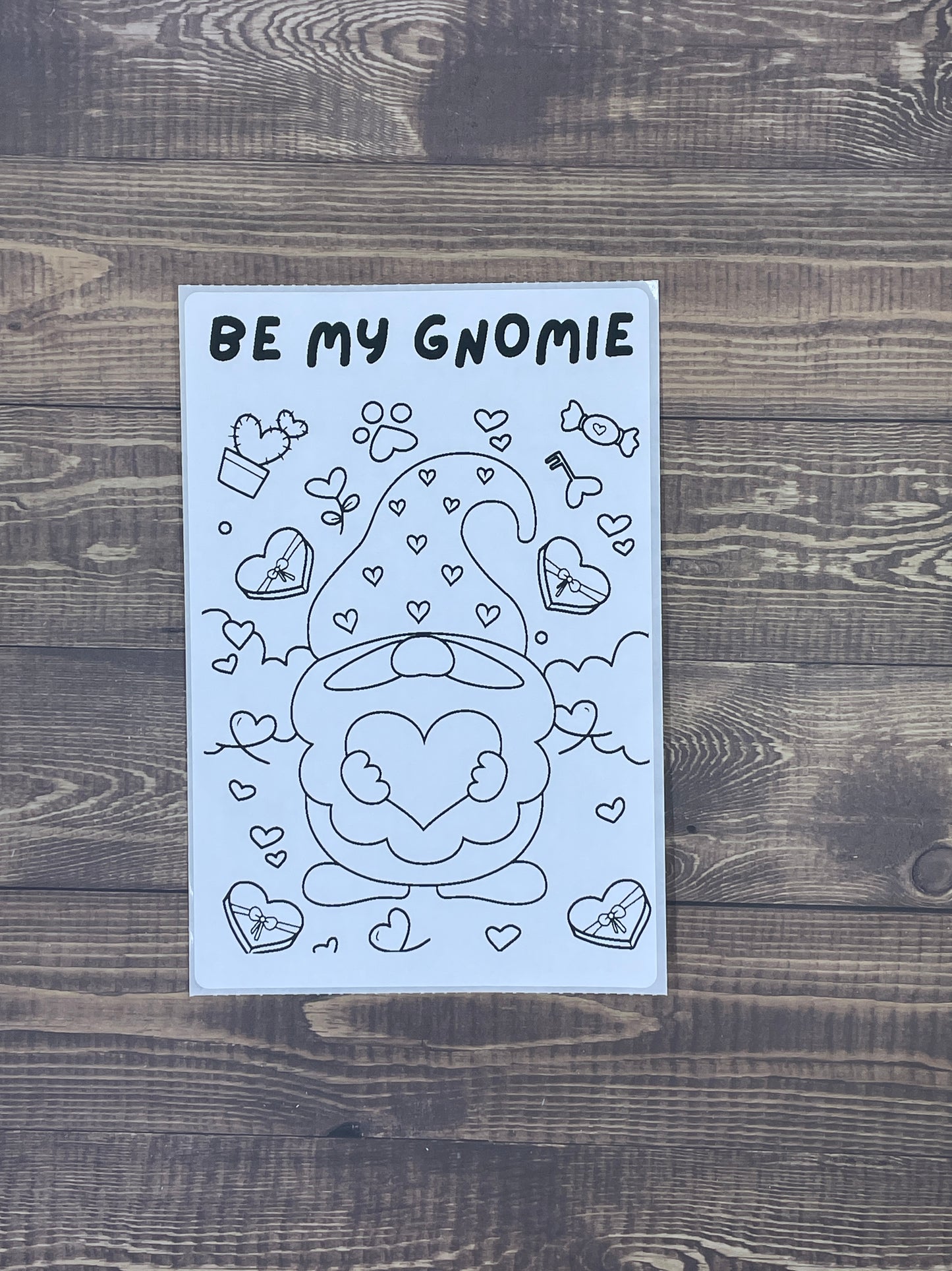 Valentines Coloring Sticker Sheet