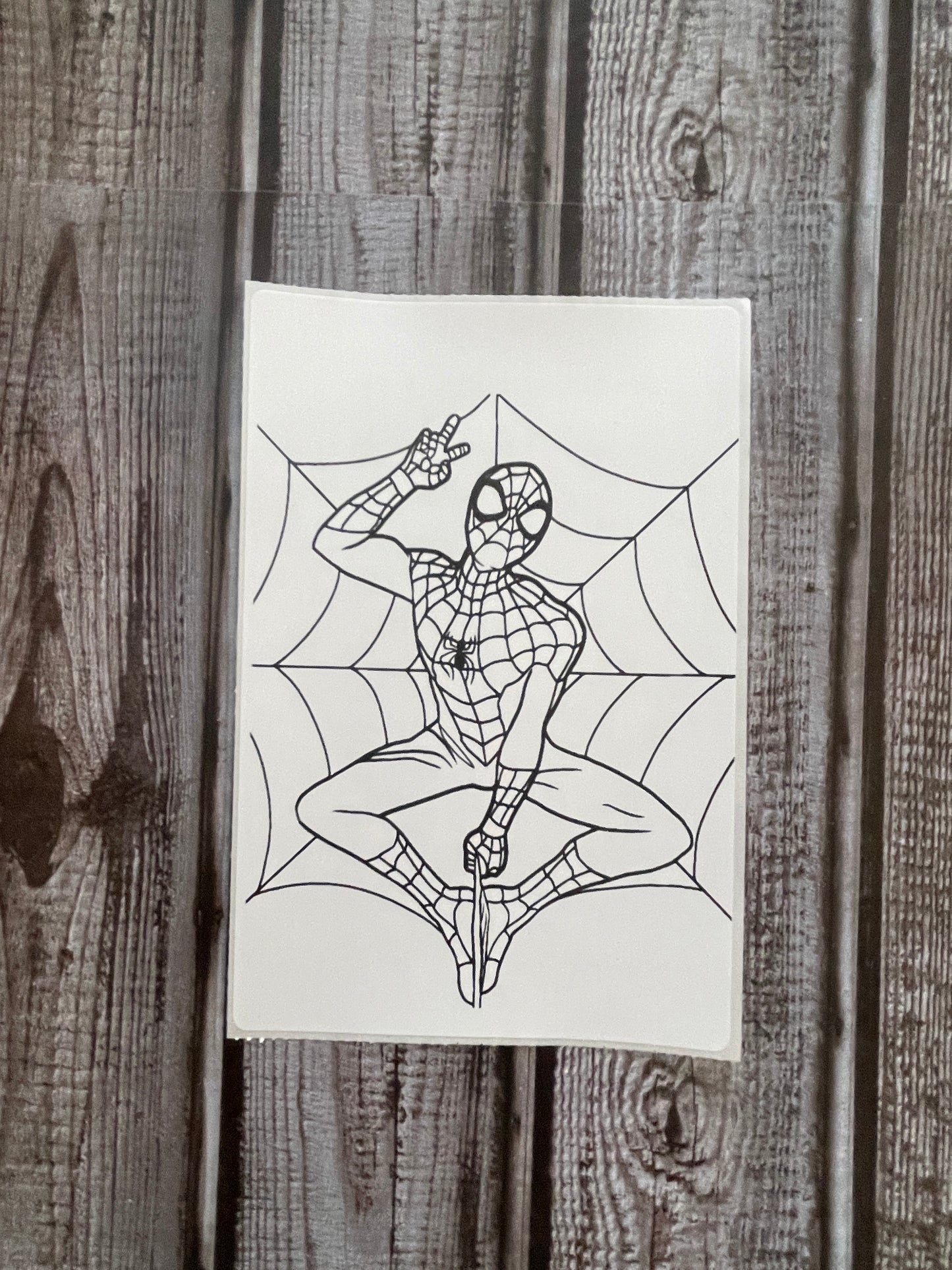 Spiderman Coloring Sticker Sheet