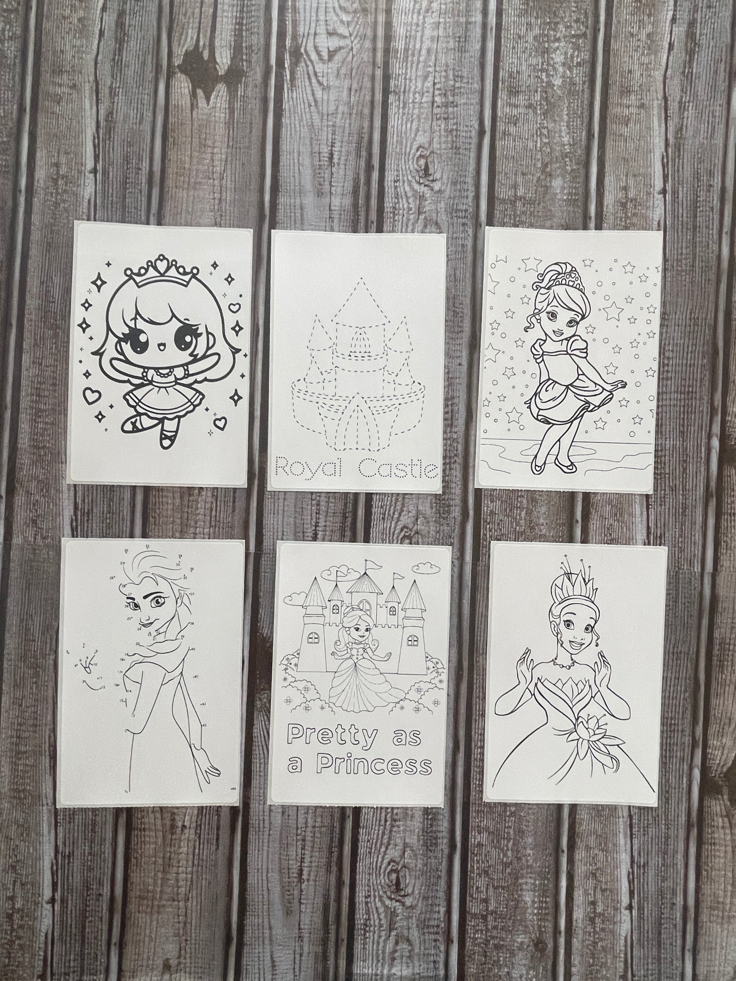 Princess Coloring Sticker Sheet