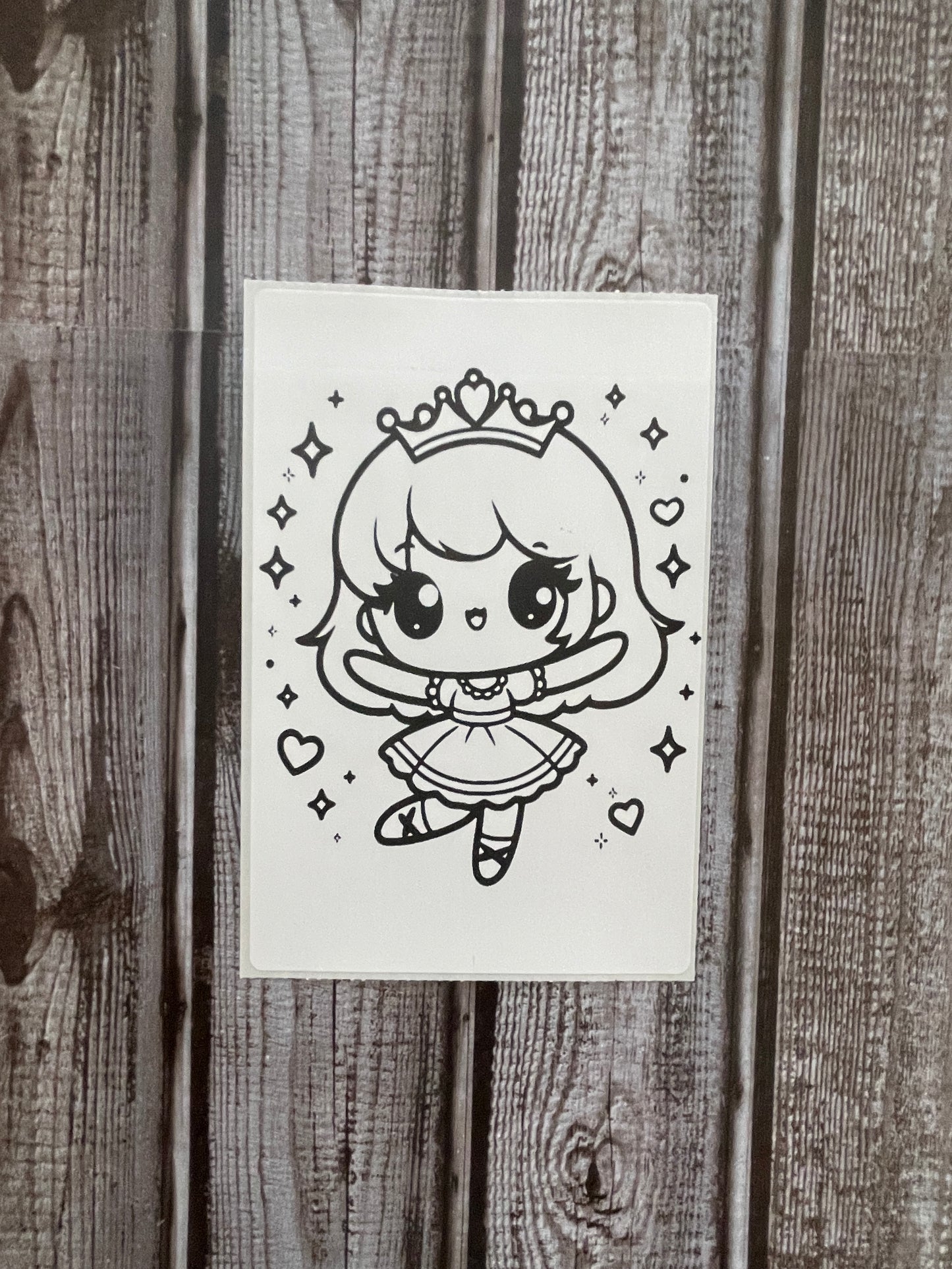 Princess Coloring Sticker Sheet
