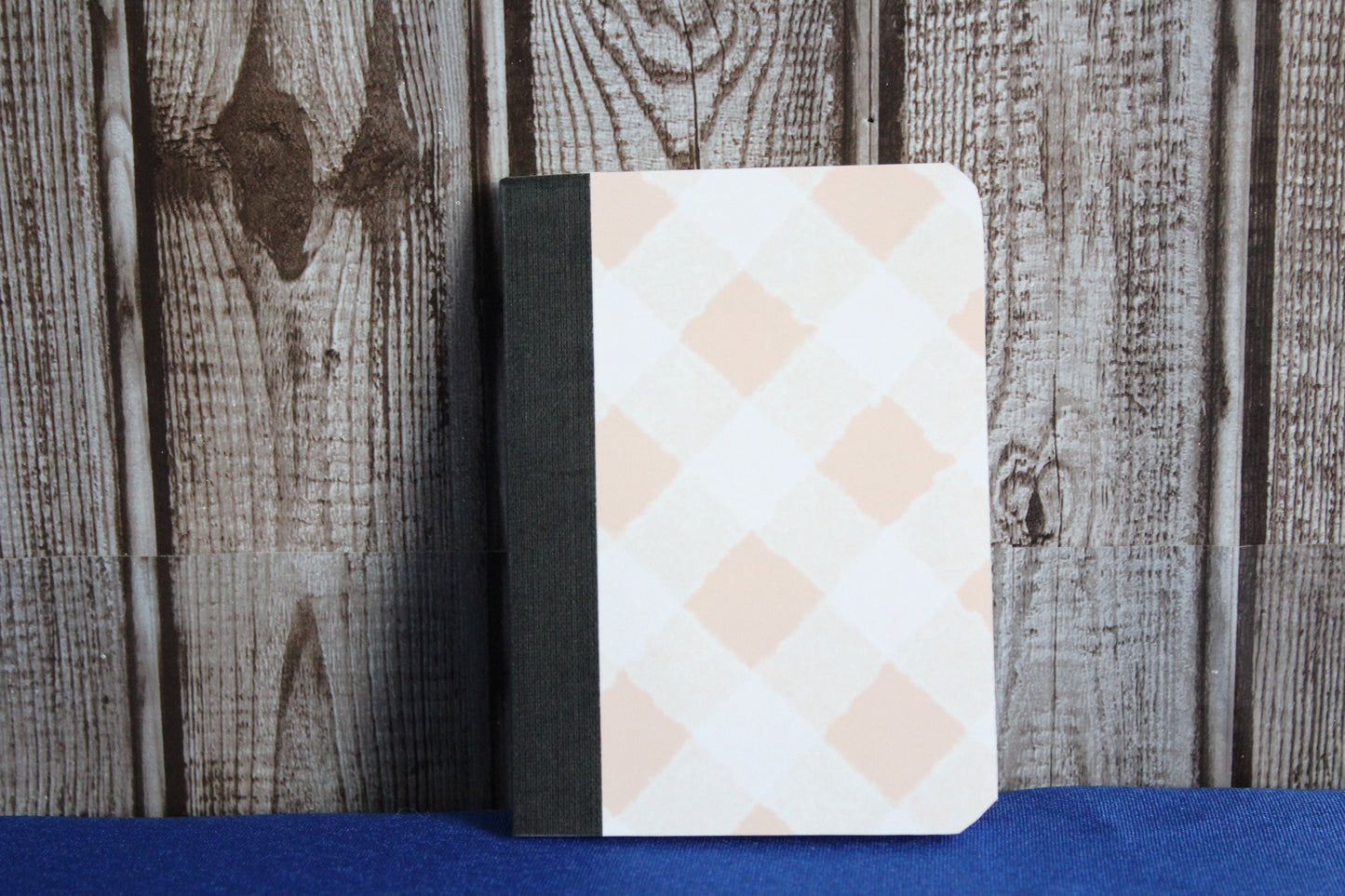 Peach Plaid Mini Notebook