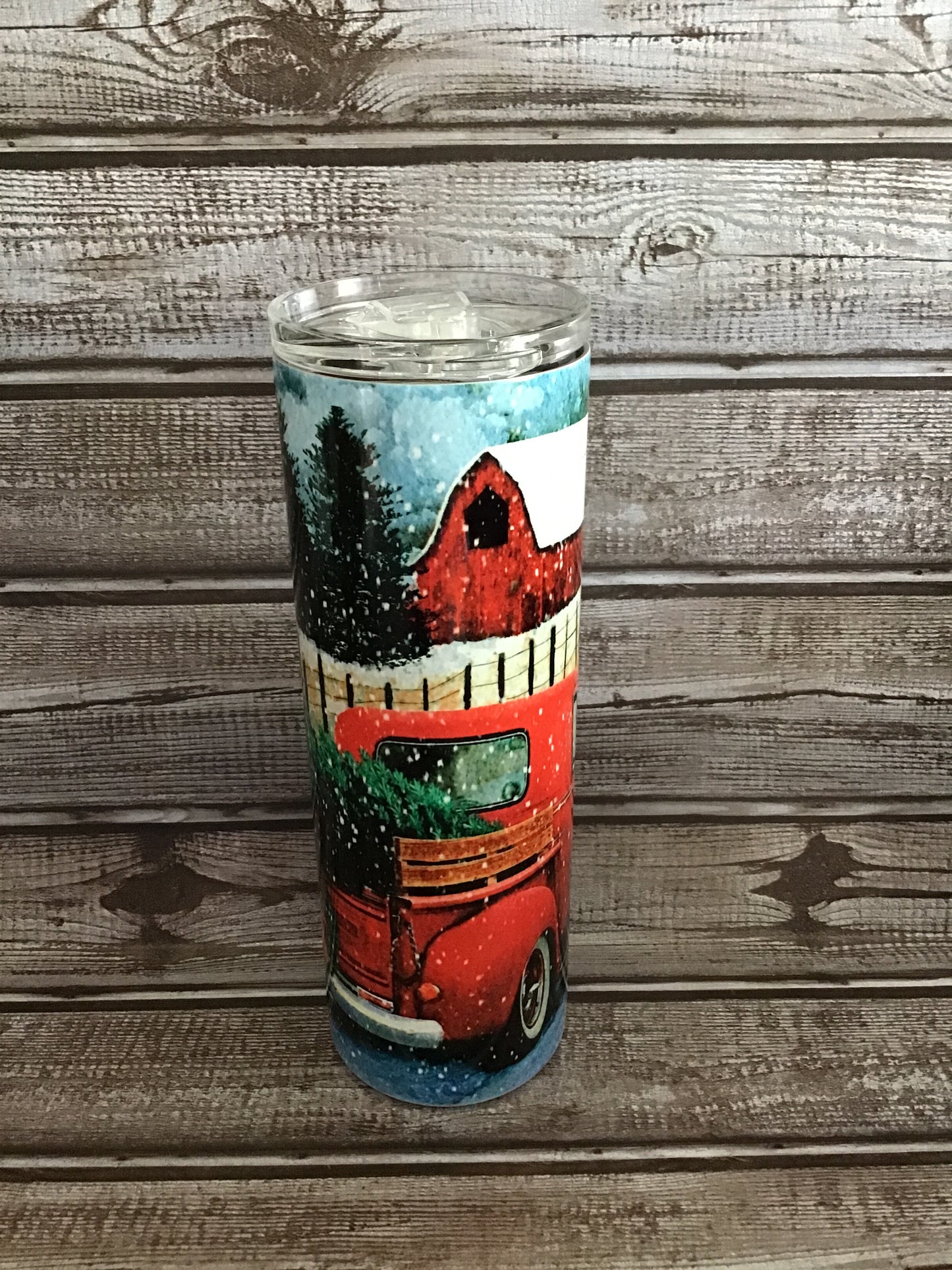 Christmas Red Truck 20oz Tumbler