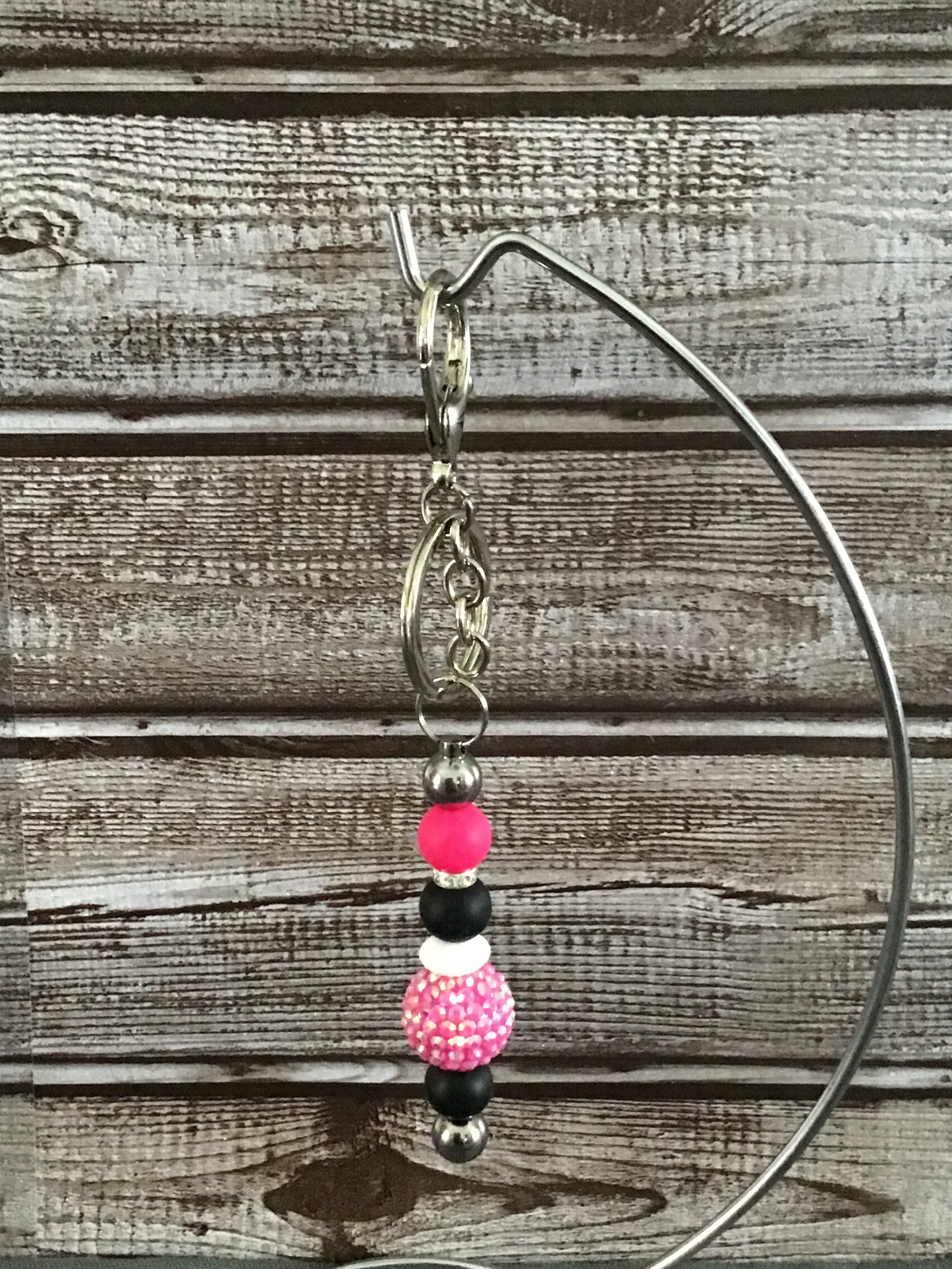Pink Disco Keychain