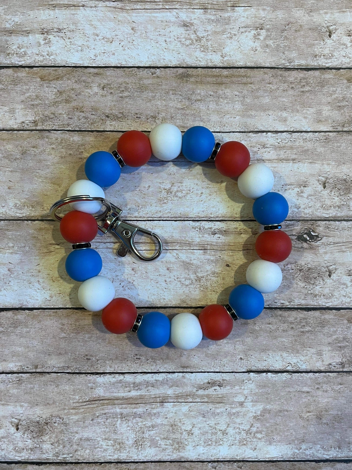 Red White Blue Wristlet