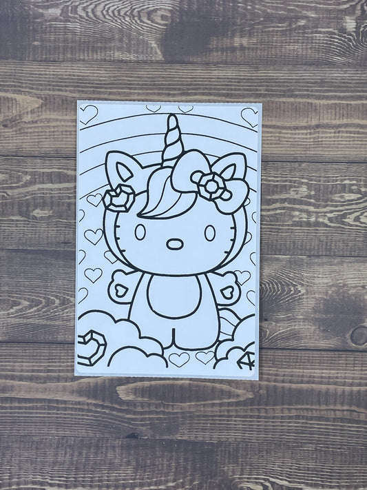 HK Coloring Sticker Sheet
