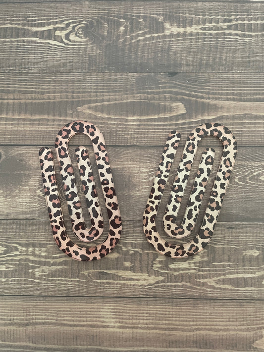 Leopard Jumbo Paperclip