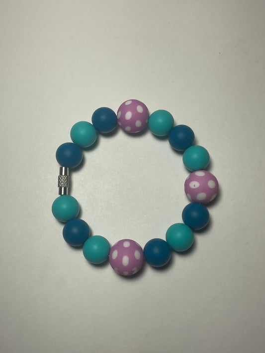 Beaded Charms Purple Dots