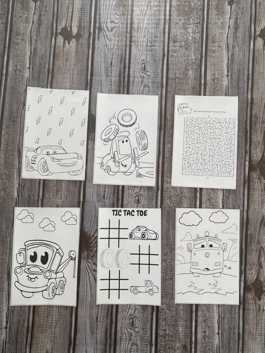 Lightning McQueen Coloring Sticker Sheet