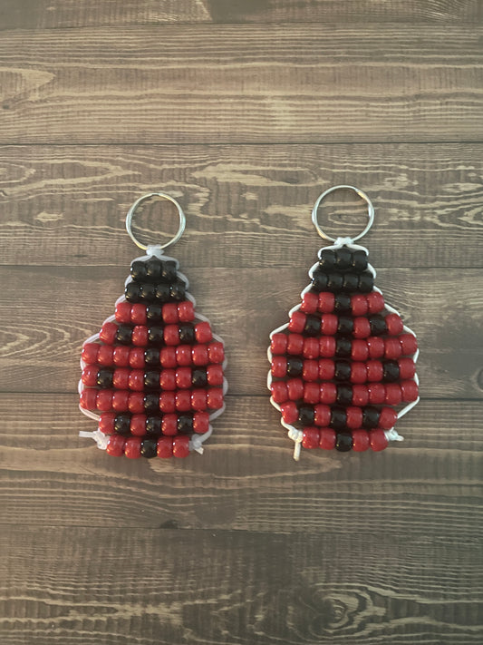 Ladybug Beaded Keychain
