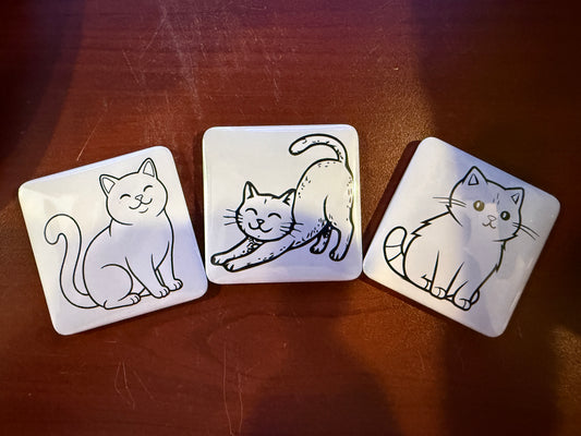 Cat Pack Dry Erase Magnets
