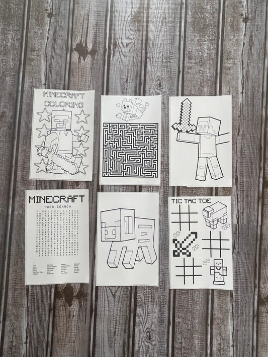 Minecraft Coloring Sticker Sheet
