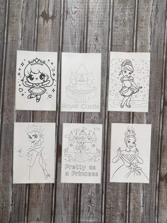 Princess Coloring Sticker Sheet