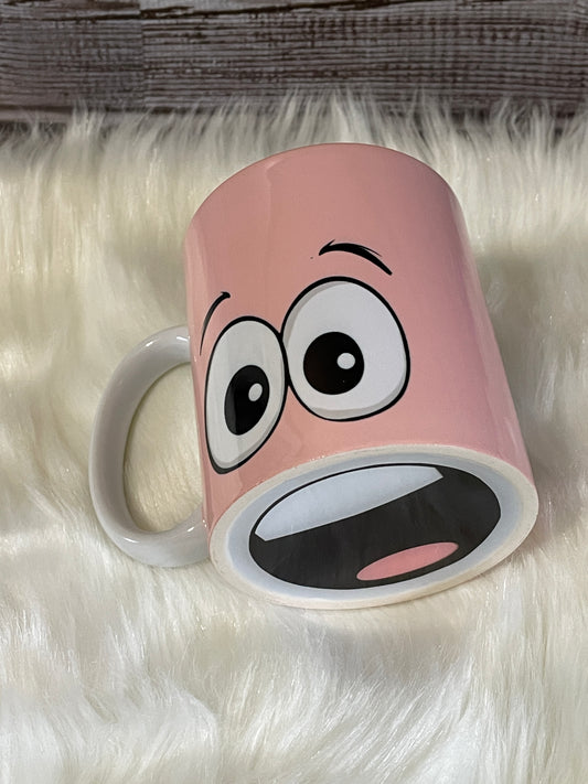 Pink Cartoon Mouth Mug