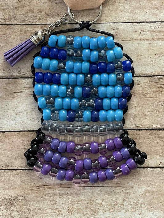 Crystall Ball Beaded Keychain