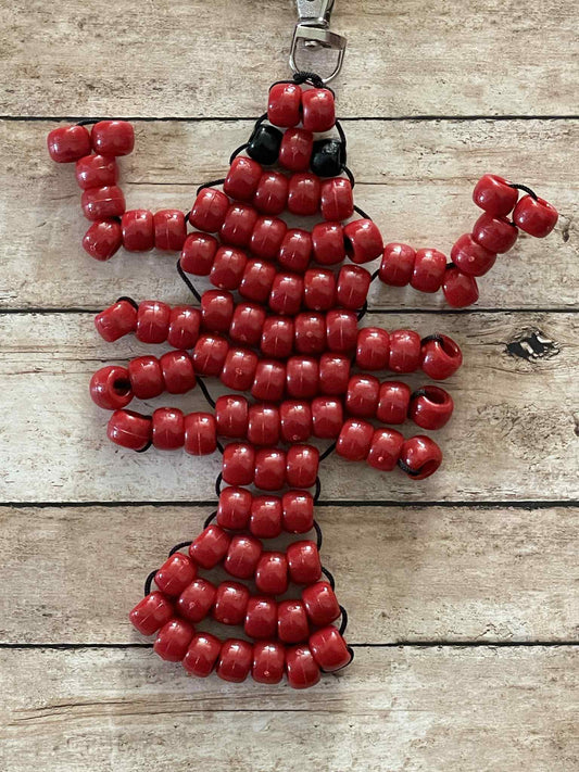 Lobster Beaded Keychain