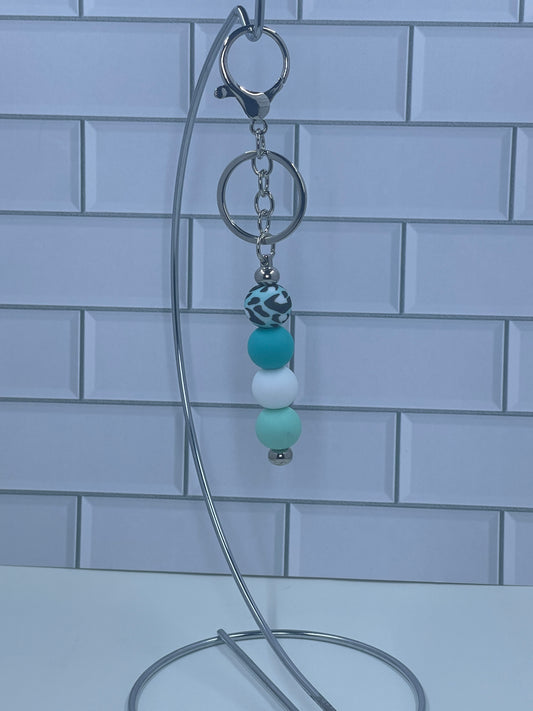 Green Leopard Bar Keychain