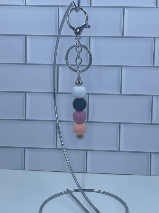 Peach Marble Bar Keychain