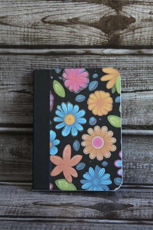 Retro Flowers Mini Notebook