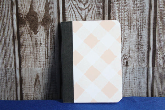 Peach Plaid Mini Notebook
