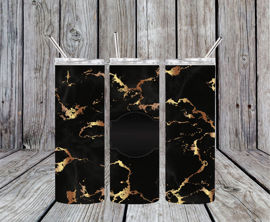 Black and gold marble