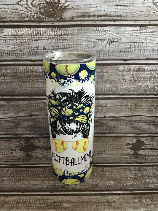 Softball Mimi 20oz Tumbler