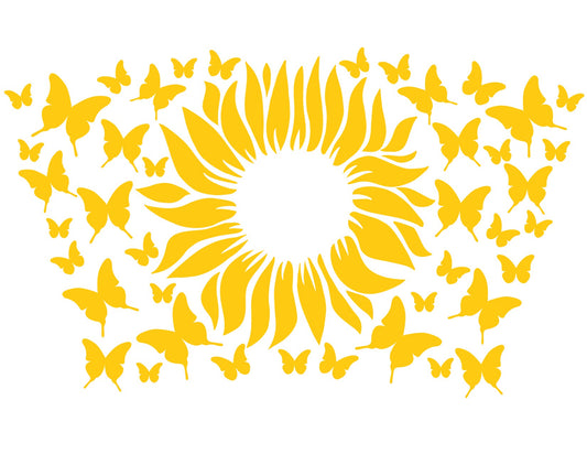 Butterfly Sunflower Full Wrap