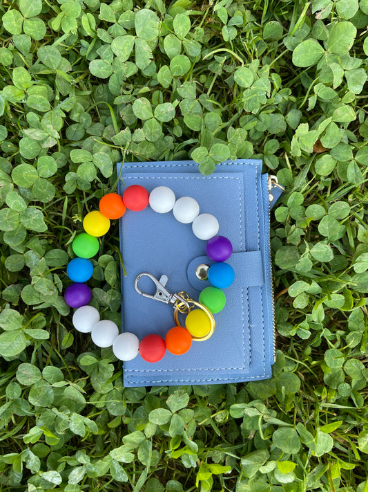 Rainbow Wristlet with wallet